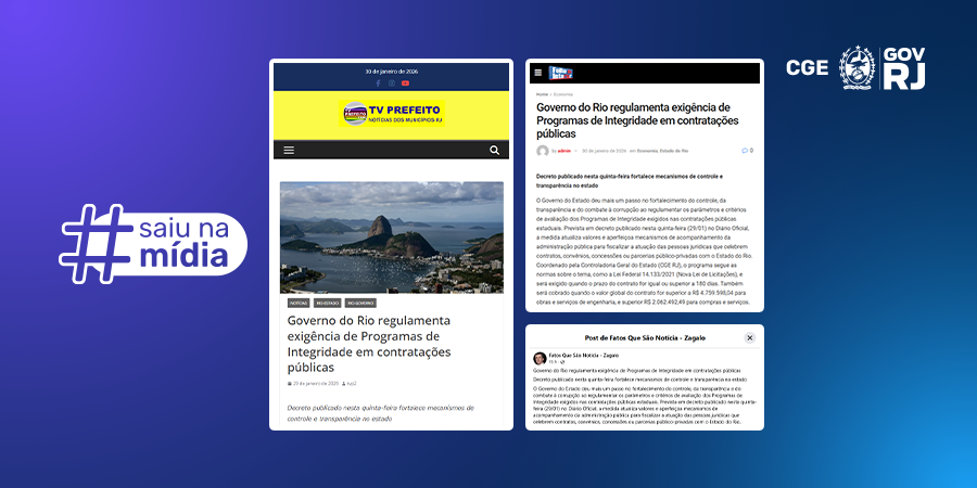 Governo do Rio regulamenta exigência de Programas de Integridade em contratações públicas